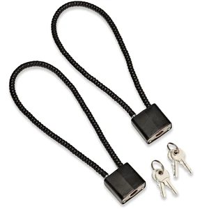 15'' 390mm Cable Padlock Cheap Long Shackle Red/black Anti-cut Anti-fire Gun Lock