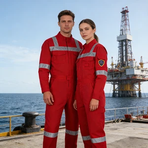 100% Cotton Mining Coal Oil Gas Field Fire Retardant Work Workwear Overall Welding Hi Vis Reflective Flame Resistance Coverall