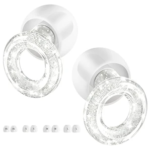 Eco-Friendly Washable Glitter Silicone Ear Plugs NRR23dB Replaceable Tips for Concert Sleep Travel Custom Logo