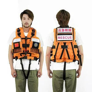 Big Bear High Buoyancy Adjustable SAR Type V Rescue Vest Life Jacket CE Certified Reflective for Water Rescue Professionals