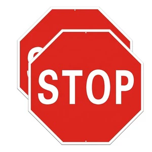 Customized Aluminum Alloy Reflective Stop Sign Safety for Traffic Barriers
