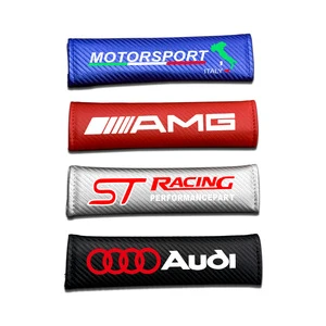Leather Car Seat Belt Shoulder Pad Seat Belt Cover Car Accessories for BMW MERCEDES BENZ AMG AUDI