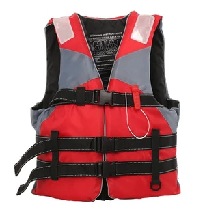 Professional Manufacturer Adult Life Jackets Water Safety Floating Vest Red Reflective CE Certified Customization Accepted EPE