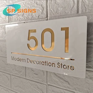 SP SIGN Waterproof House Number Signs House Address Numbers Wall Logo Sign Led Illuminated Led Signs For Business Number Door