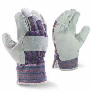 Goatskin Leather Men's Welding Work Gloves Custom Brand WG-1020 Digital Printing OEM Service Welding Construction Industrial