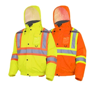 Glory GJ05 100% Polyester 300D Oxford High Visibility Safety Jacket with Multiple Pockets
