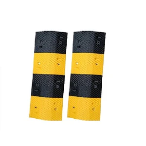 Good Price High Quality 1000*350*50MM Yellow&Black Rubber Road Speed Bump for Road Safety