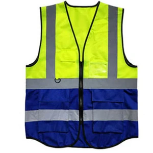 ANSI Class 2 Reflective Breathable Mesh Safety Vest with High Visibility Customized Logo for Construction Site Safety