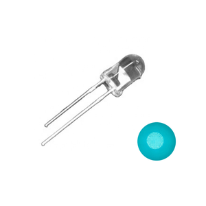 [Traffic Light Series] 14000mcd Round Lens 500-505nm Cyan Blue 5mm LED Transparent Green Vehicles Safety Lights 3.0-3.2V 200mW