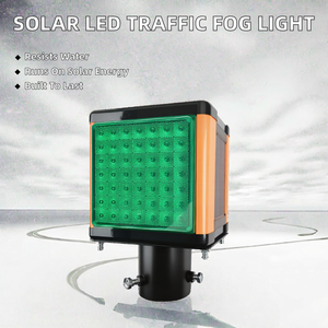 Solar Yellow Flashing Traffic Lights High Speed Intersection Fog Lights Safety Warning Light