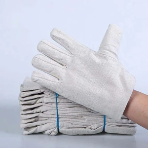 Industrial Welding Gloves with Canvas Sleeve Heat & Wear Resistant