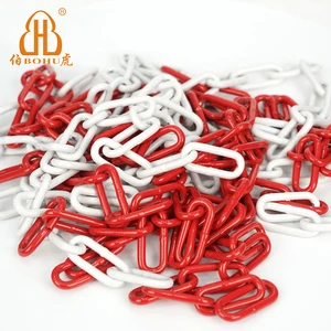 BOHU High Quality Traffic Chain Barrier Roadway Safety Warning Device Red White Yellow Colors Zinc Iron Welded Chain Anti UV