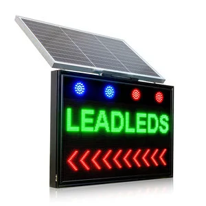 Factory Manufactures 18 Inch Waterproof IP54 5mm pixel Solar Powered LED Variable Digital Display Traffic Signs