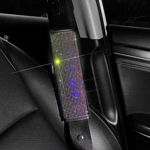 Car Accessories Seat Belt Shoulder Pads Pu Leather Safety Belt Shoulder Cover Breathable Protection Backpack Shoulder Pads