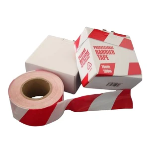 Red White PE No Adhesion Warning Tape Barrier Tape Factory Price