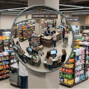 High Visible Supermarket PMMA Convex Mirror Enhanced Visibility for Blind Corner Anti-theft Convex Mirror