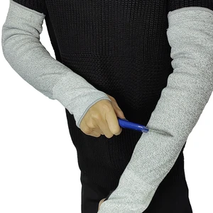 Glass Industry HPPE Fabric Proof Level 5 Anti Cut Sleeve Cut Resistant Sleeves Long Arm Protection