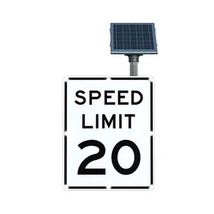 Best Price Waterproof and Durable Aluminum Speed Reduction LED Speed Limit 25 20 15 5 Solar Powered Traffic Warning Signs