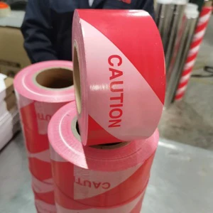 Caution Printed PE Warning Tape Red White and Yellow Black or Customized Color Printed Barrier Tape