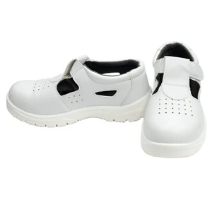 Breathable Steel Toe Anti-smash Esd Safety Sandals Work Shoes White Cleanroom Antistatic Safety Shoes for Labor Protection
