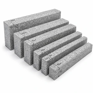 Granite Curbstone 15x20x40cm Flamed Finish Minimalist Design Outdoor High Abrasion Resistance Road Curb Block