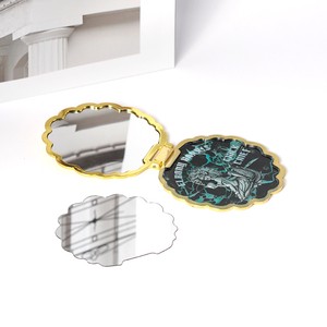 Customized Acrylic Sublimation Sheet Acrylic Shell Shaped Mirror Vintage Plastic Make Up Mirror