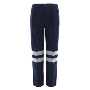 Unisex Industrial Work Trousers Waterproof Breathable 65% Polyester 35% Cotton Reflective Hi Visibility Protective Cargo Pants