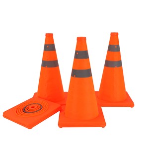 45cm High Quality Plastic Retractable Road Traffic Safety Collapsible Cones