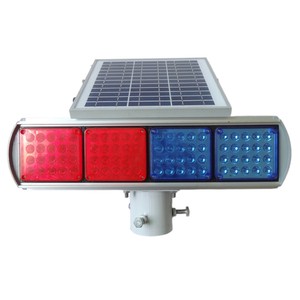 Solar Powered Emergency Traffic Warning Lights Construction Site Red Blue Signal Lights Traffic Site Lights Solar Warning