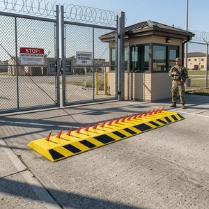 Hot Sale Security Products Traffic Barrier Road Safety Tyre Killer Automatic Crash Rated Tyre Killer Electronic Spike Barriers