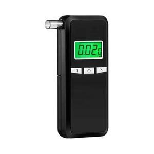 Professional Digital Breath Alcohol Tester (Breathalyser) CE Certified LCD Display with Backlight AA Batteries