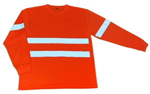100% Polyester Hi-Vis Long-sleeved Fluorescent Short-sleeved Shirt Traffic Safety Reflective Clothing Reflective Vest