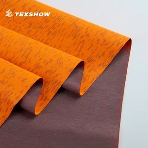 High Vision Orange Waterproof Breathable Anti-static Reflective Printing Bonded Polyester Fabric
