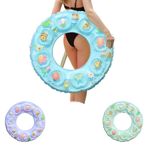 Portable PVC Inflatable Swim Ring with Type II Life Vest for Water Sports Foldable Safety Device for Swimming Pool Use 14+