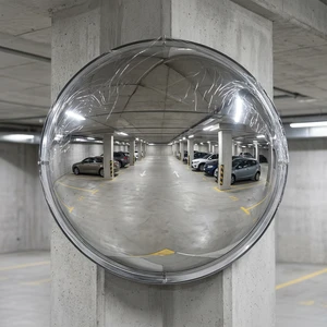 120cm Large Convex Mirror Huge Traffic Safety Reflective Convex Mirror For Road Corner Indoor & Outdoor