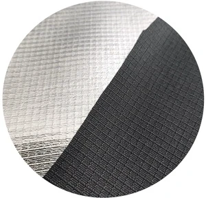 Factory Price Blackout Silver Coated Reflective Fabric for Photography/waterproof Ripstop Reflective Silver Blackout Fabric