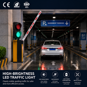 Red Green LED Traffic Signal Light 100mm Waterproof IP68 for Parking Lot Loading Dock Entrance Guidance Warning Lamp High Bright