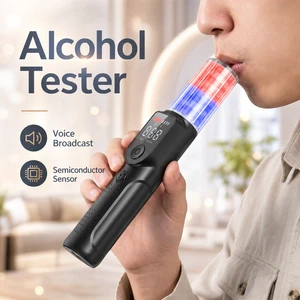 High-Accuracy Portable Breathalyzer Mini Alcohol Detection Instrument Drunk Driving Alarm For Personal Home Use Traffic Checks