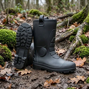 Litai Custom PVC Waterproof Oil-proof Anti-slippery Anti-static Steel Toe Unisex Yellow Knee-High Rain Boots for Special Labor
