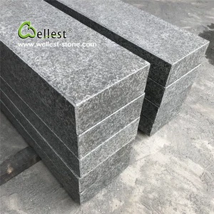 G684 Black Basalt Granite Kerbstone Curbstone Stepping Stone for Roadside Landscaping