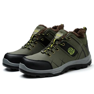 The New Thickened Winter Cotton Anti-crush and Anti-puncture Men's Work Safety Shoes Are Wear-resistant