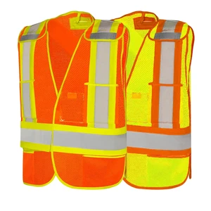 Breathable Fabric Workwear High Visibility Reflective Safety Vest With Own Custom Logo