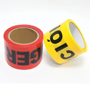 Customized Printed Yellow Safety Caution Barrier Non-adhesive PE Warning Tape