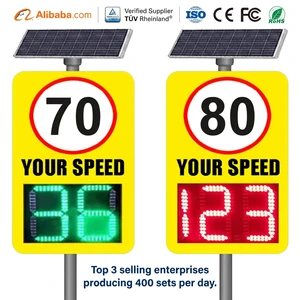 High Quality Speed Display radar Traffic Sign Solar radar Speed Sign Board Detector Slow Down Flashing Road Safety Sign