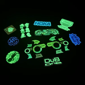 Custom Luminous Digital Printing Die Cut Decoration Vinyl Sticker Glows In Dark Stickers