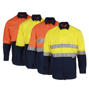 Wholesale Flame Resistant Clothes Safety High Visibility Fr Work Shirt Fire Resistant Working Flame Retardant Shirts
