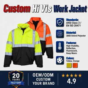 Hot Sale Hi Vis Jacket Winter Construction Work Wear