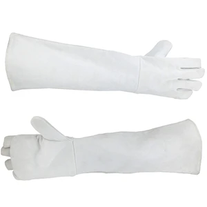 Long-Handed Tig Welding Gloves From Pakistan Heat & Anti-Cut Resistant Leather Safety Gloves for Welder Workers