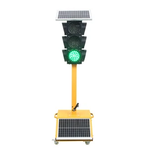 Portable Wireless Solar Powered Traffic Light Road Construction Temporary Moveable Remote Control System Mobile LED Signals