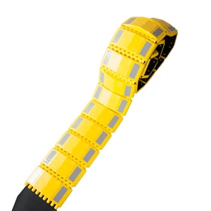 Folding 1/3/5M Portable Speed Bump Heavy-Duty Reflective Traffic Safety Road Barrier for Parking Lot & Construction Use